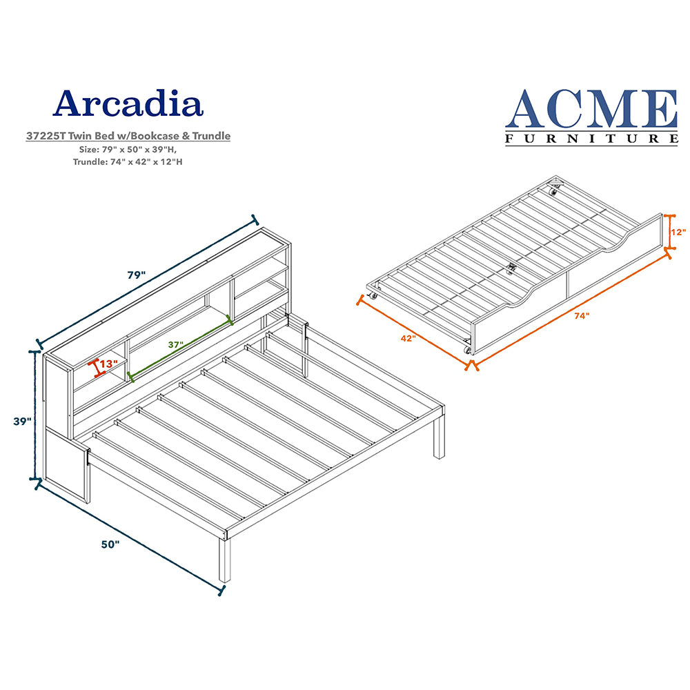 Renell Twin Bed W/Trundle & Storage