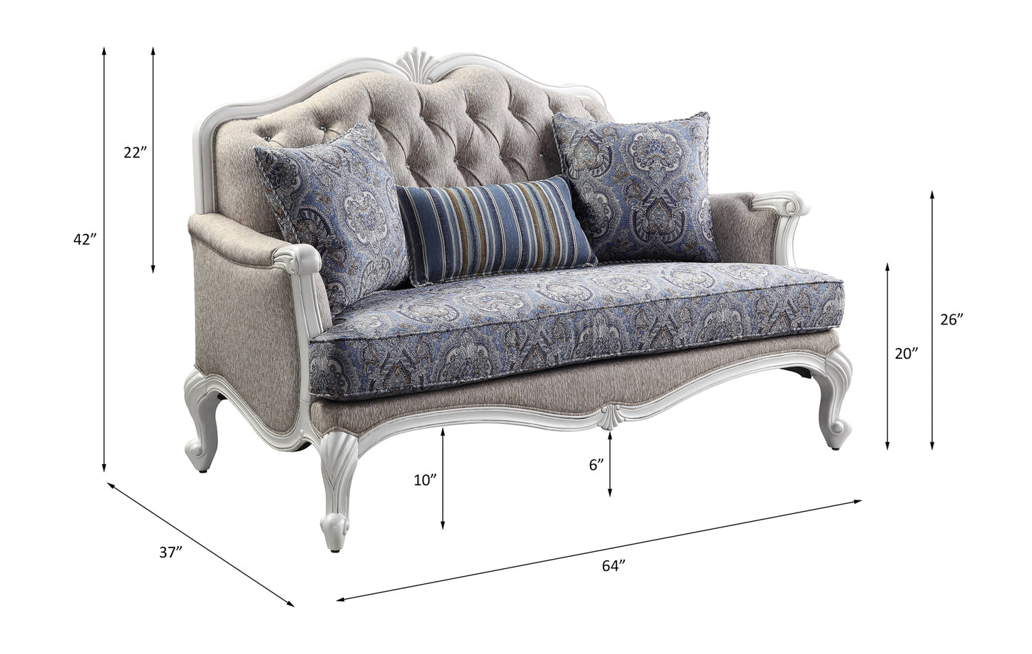 Ciddrenar Loveseat W/3 Pillows