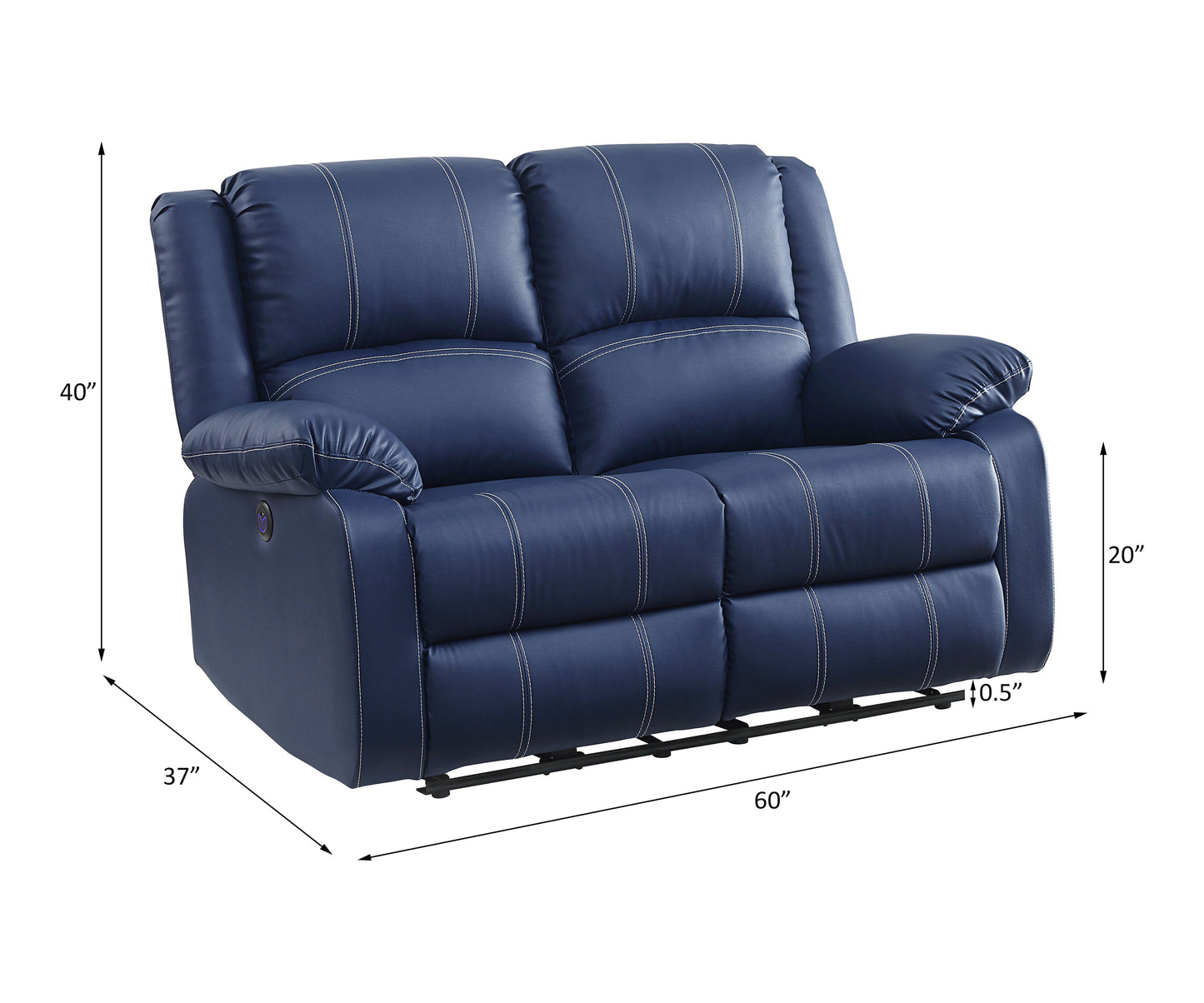 Zuriel Power Motion Loveseat W/USB