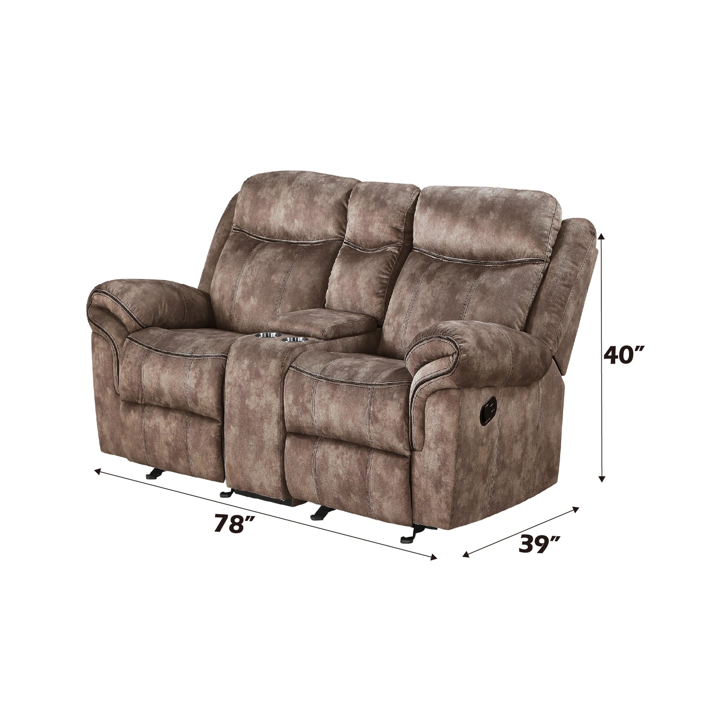 Zubaida Motion Loveseat & Console W/USB