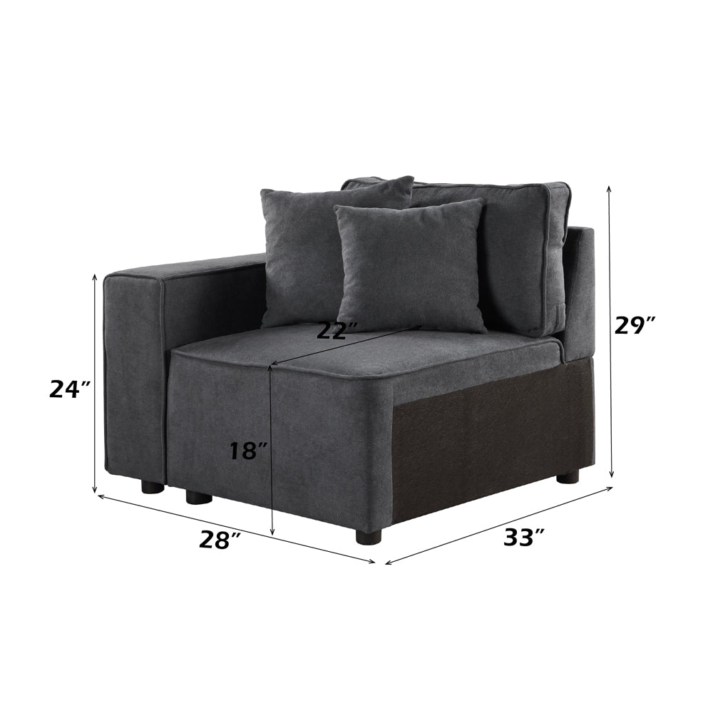 Silvester Modular - Left Facing Chair W/2 Pillows