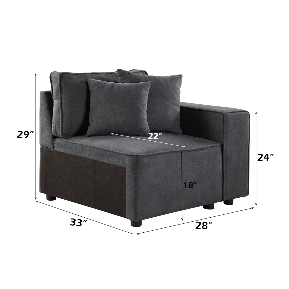 Silvester Modular - Right Facing Chair W/2 Pillows