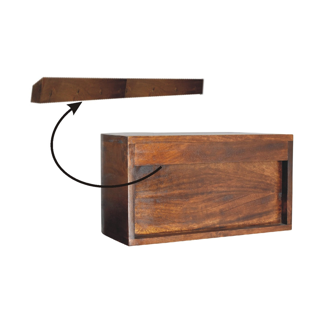 Lunar 2 Drawer Floating nightstand