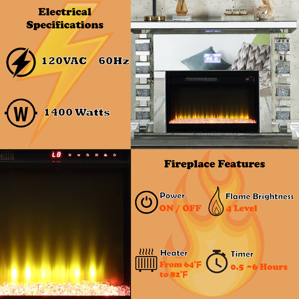 Noralie Fireplace W/Bluetooth