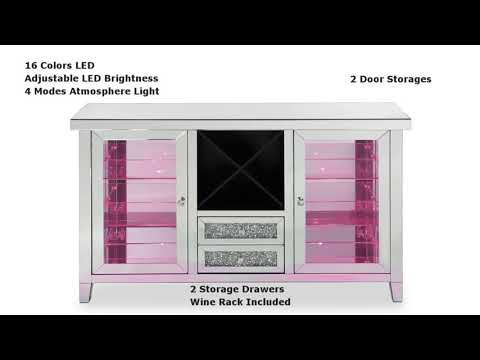 Noralie Wine Cabinet W/Led