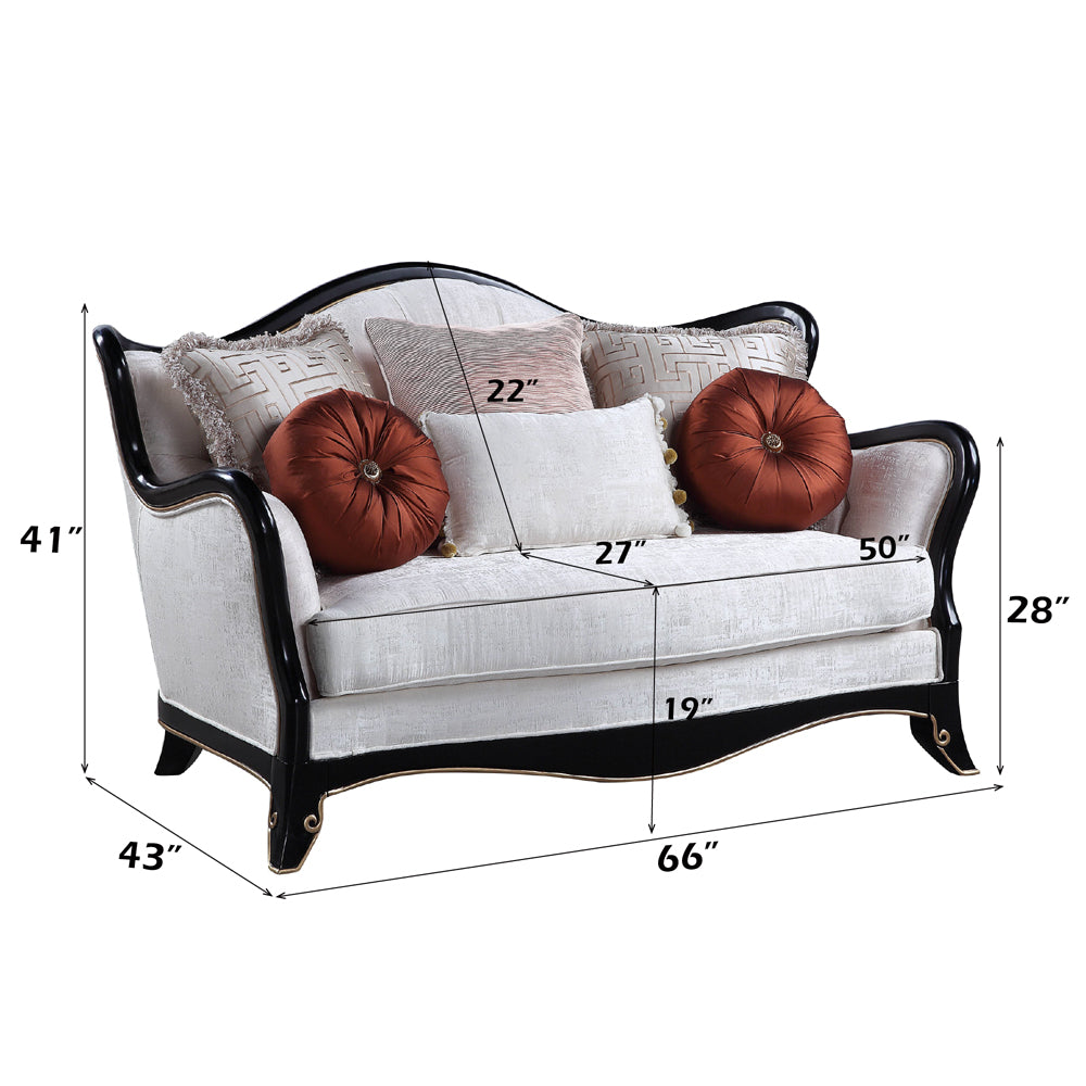 Nurmive Loveseat W/6 Pillows