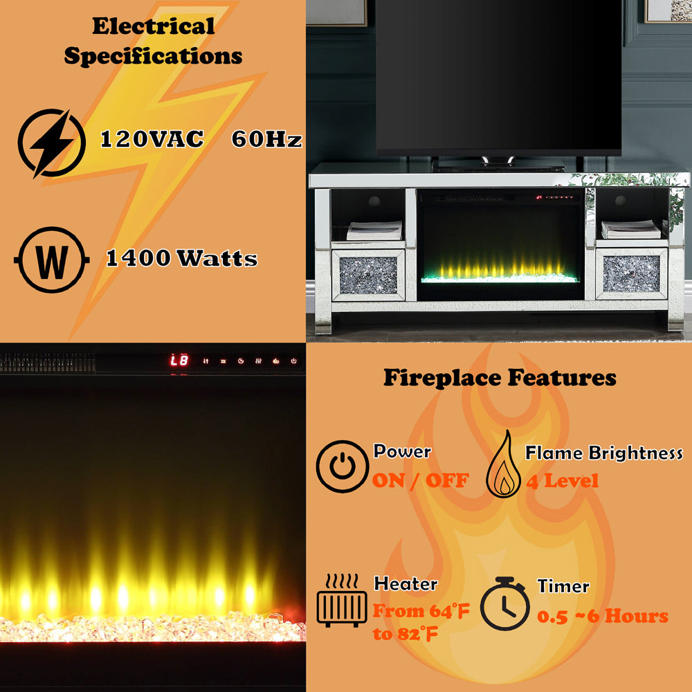 Noralie TV Stand W/Fireplace
