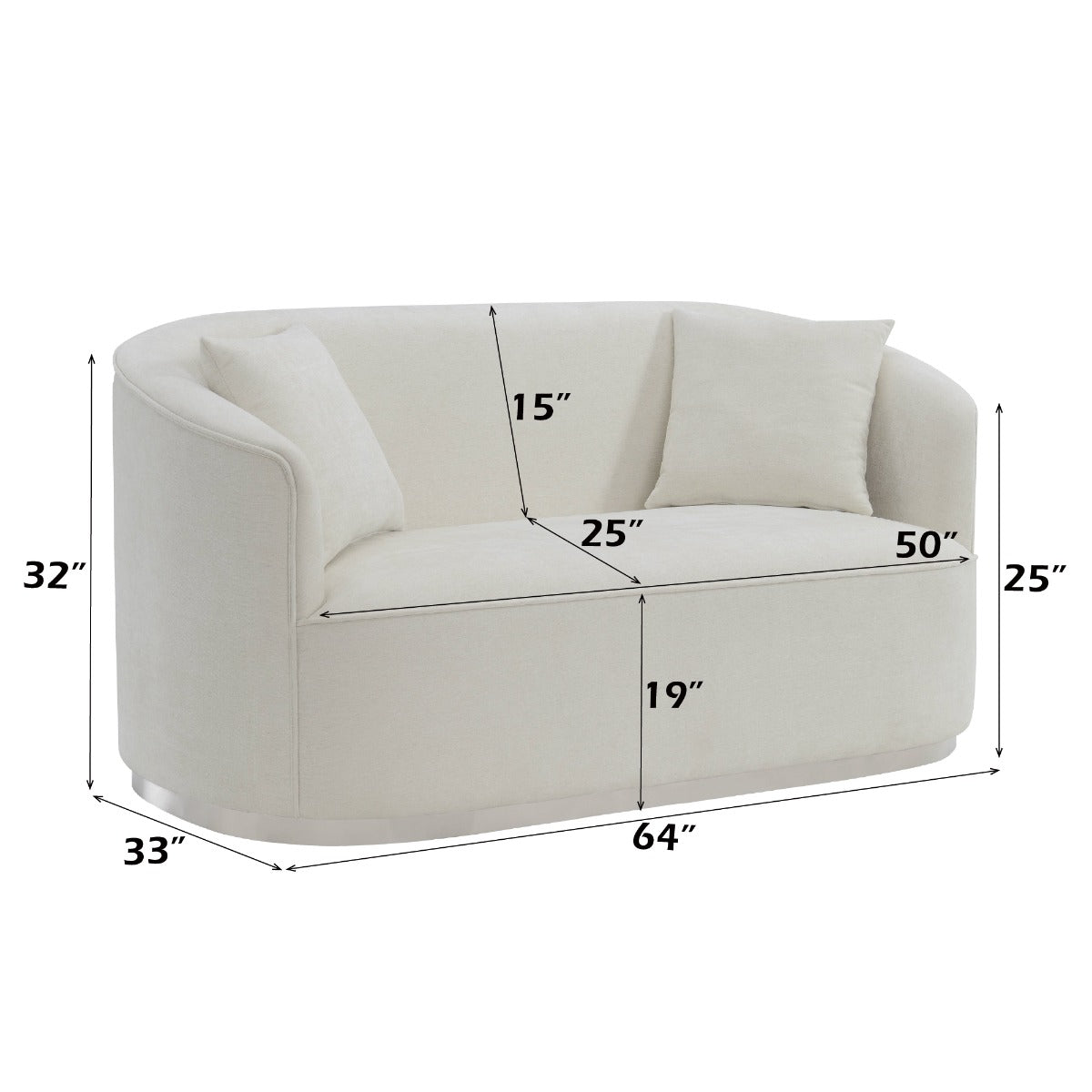 Odette Loveseat W/2 Pillows