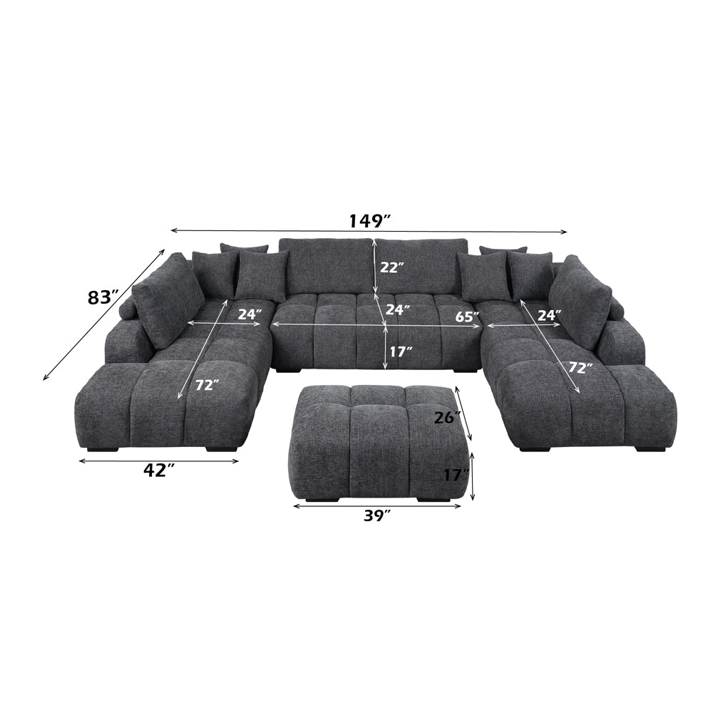 Chosen Sectional Sofa w/6 Pillows