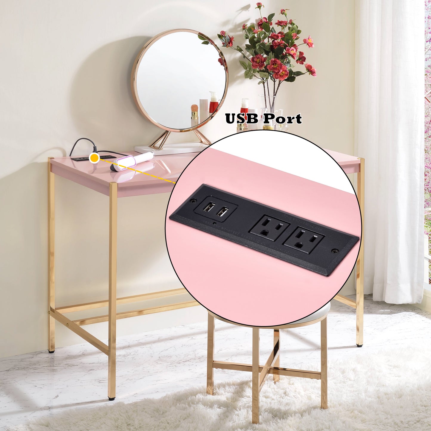 Midriaks Writing Desk W/USB