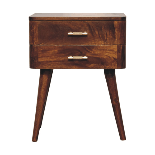 Chestnut T-Bar Nordic Nightstand