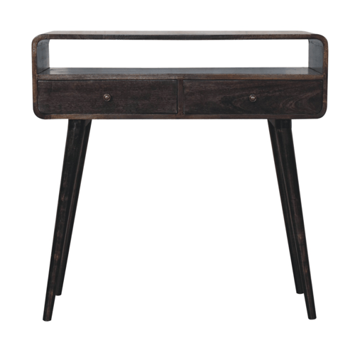 Curved Ash Black Console Table