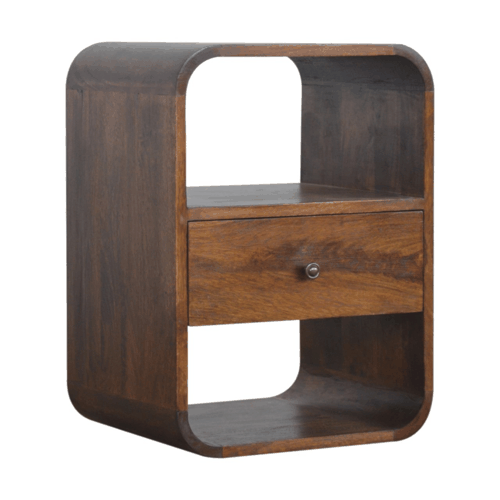 Chestnut Curved Edge nightstand