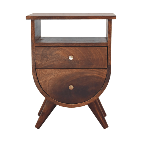 Split Chestnut nightstand