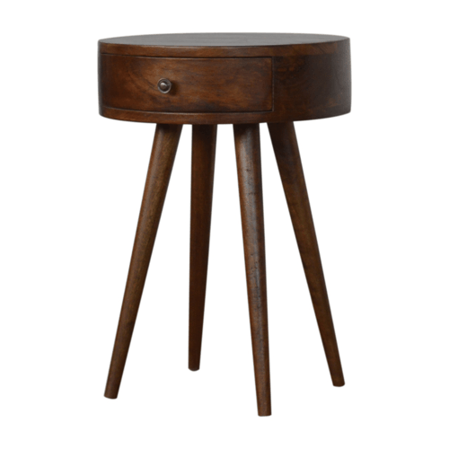 Nordic Chestnut Circular nightstand
