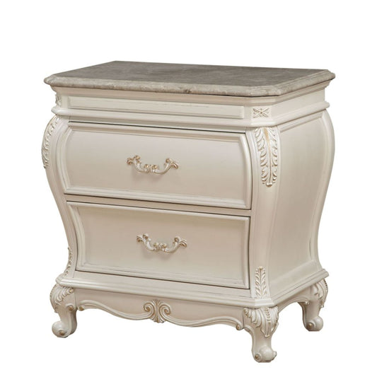 Chantelle Nightstand W/Marble Top