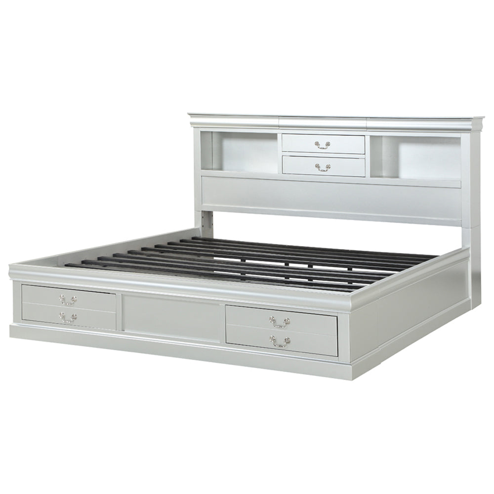 Louis Philippe III Queen Bed W/Storage