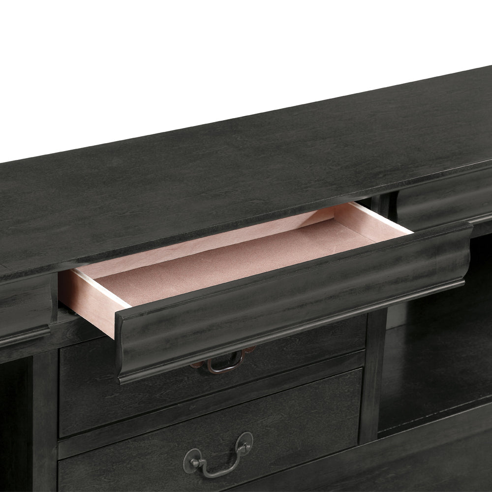 Louis Philippe III Queen Bed W/Storage