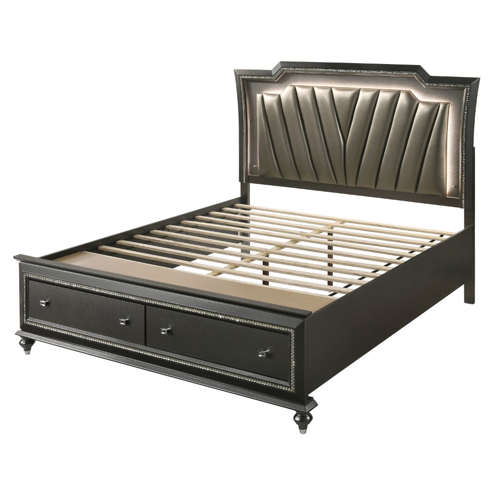 Kaitlyn CK Bed W/Led & Storage