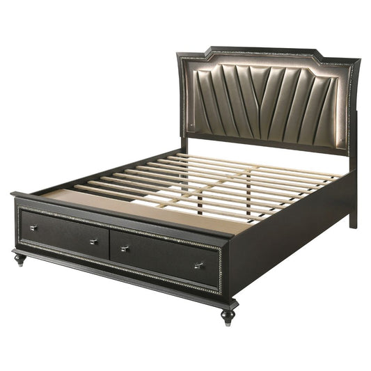 Kaitlyn CK Bed W/Led & Storage