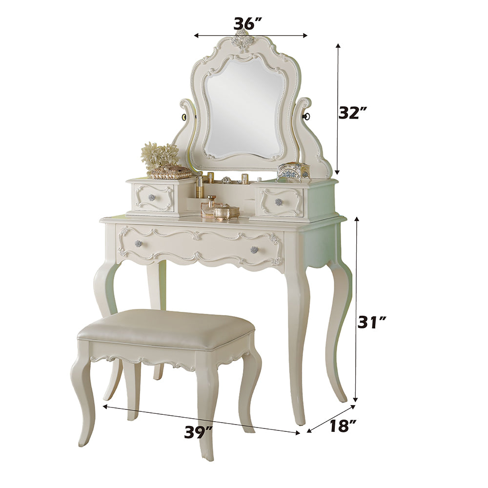 Edalene Vanity Desk W/Mirror