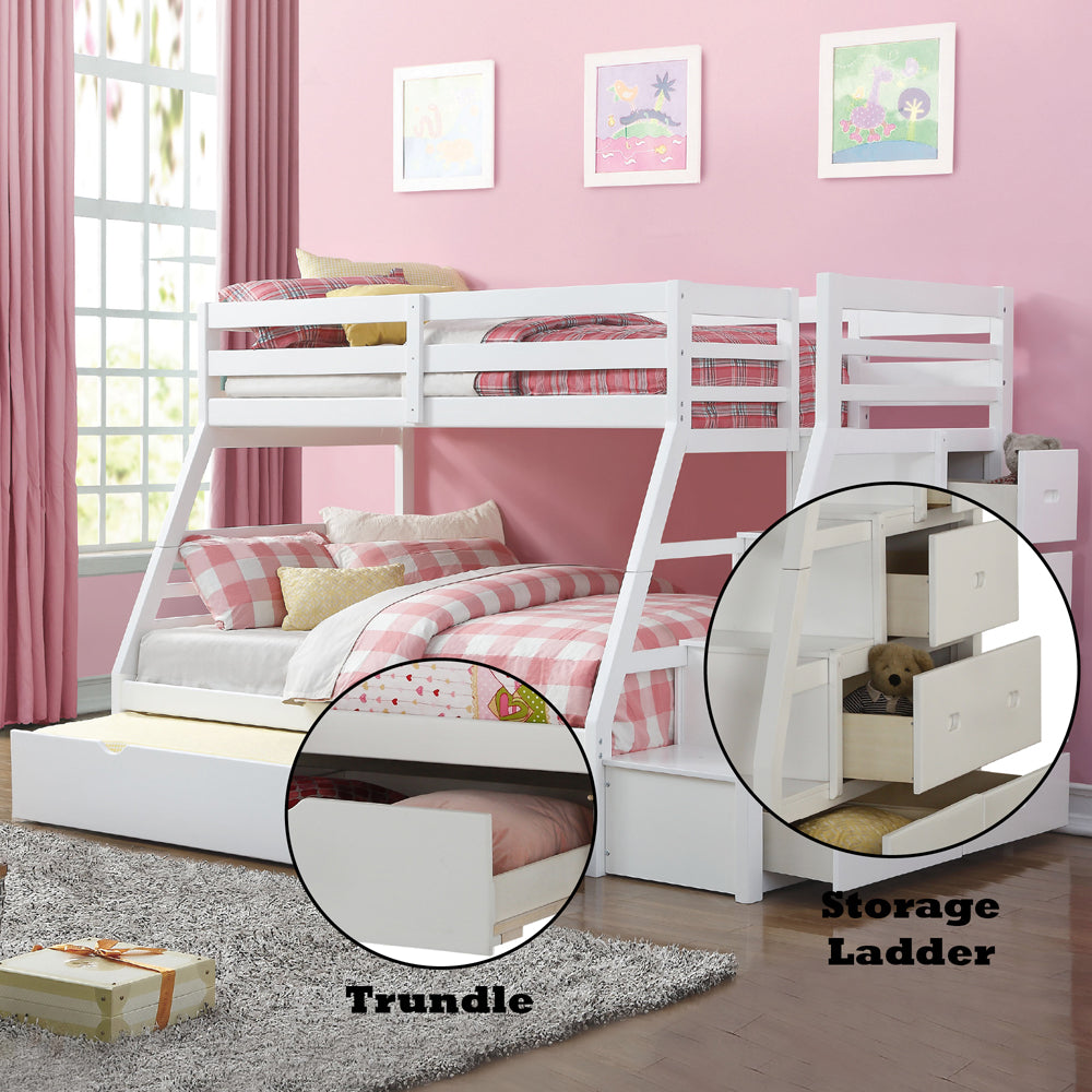 Jason Twin/Full Bunk Bed W/Trundle & Storage