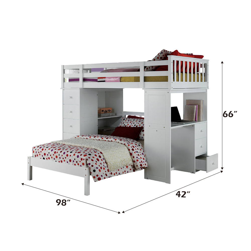 Freya Twin Loft Bed W/Storage