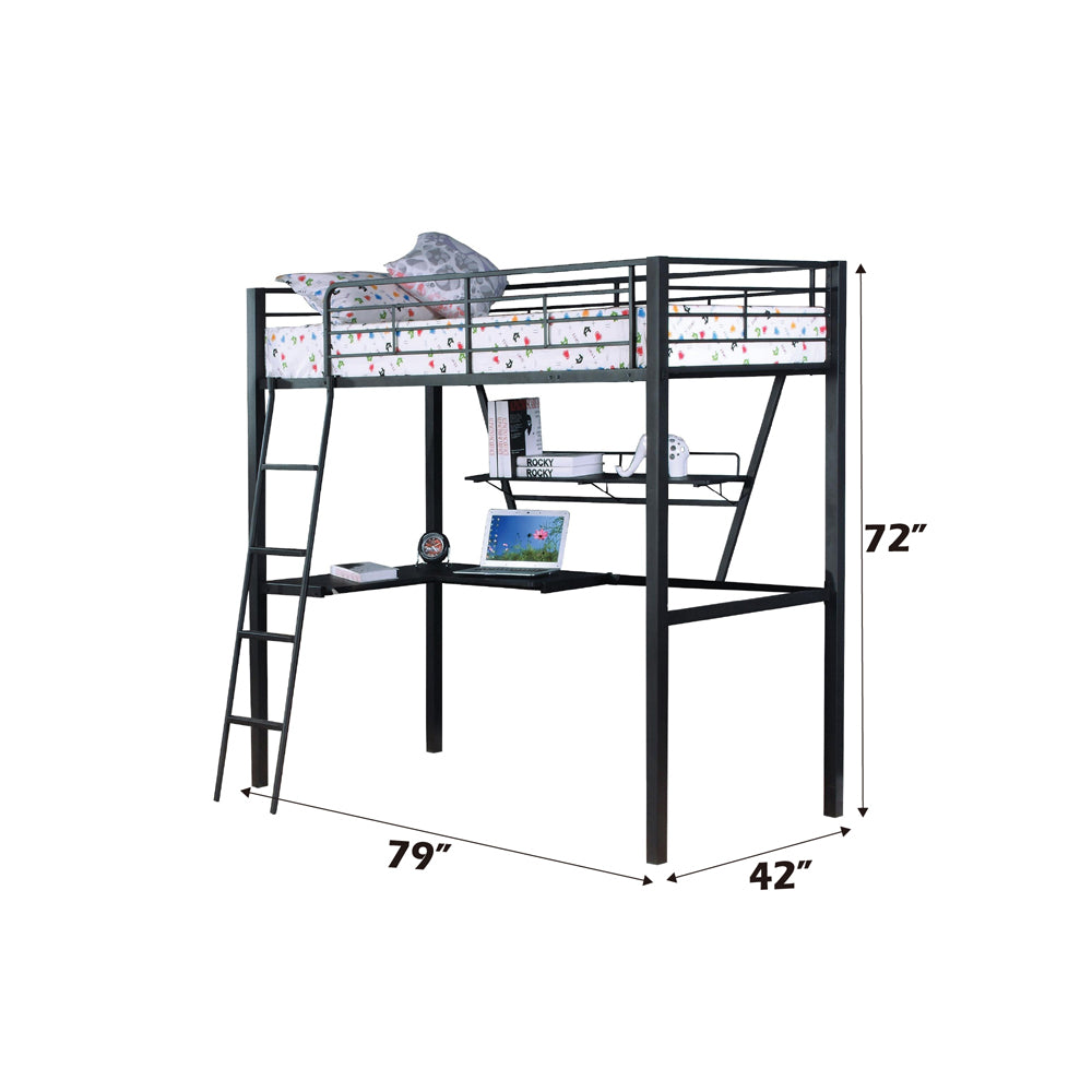 Senon Twin Loft Bed W/Desk
