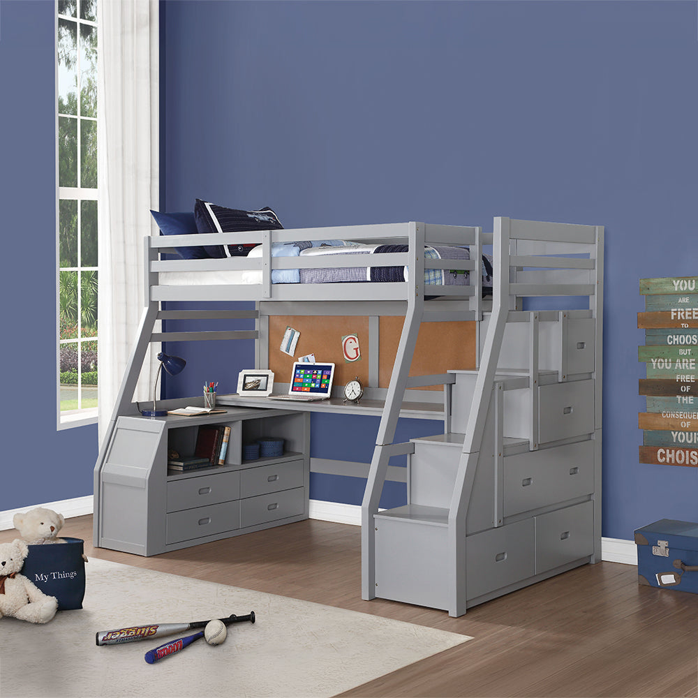 Jason II Twin Loft Bed W/Storage