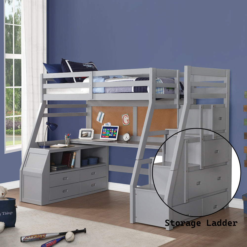 Jason II Twin Loft Bed W/Storage