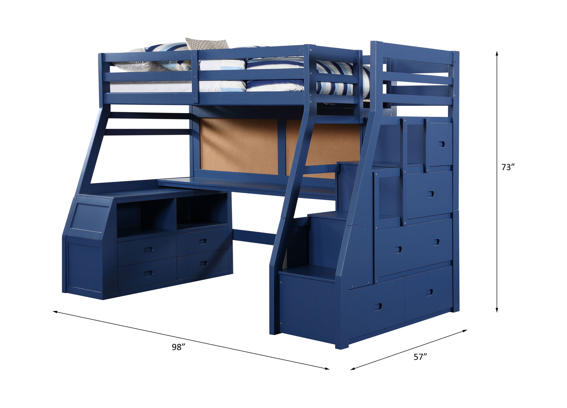 Jason II Twin Loft Bed W/Storage