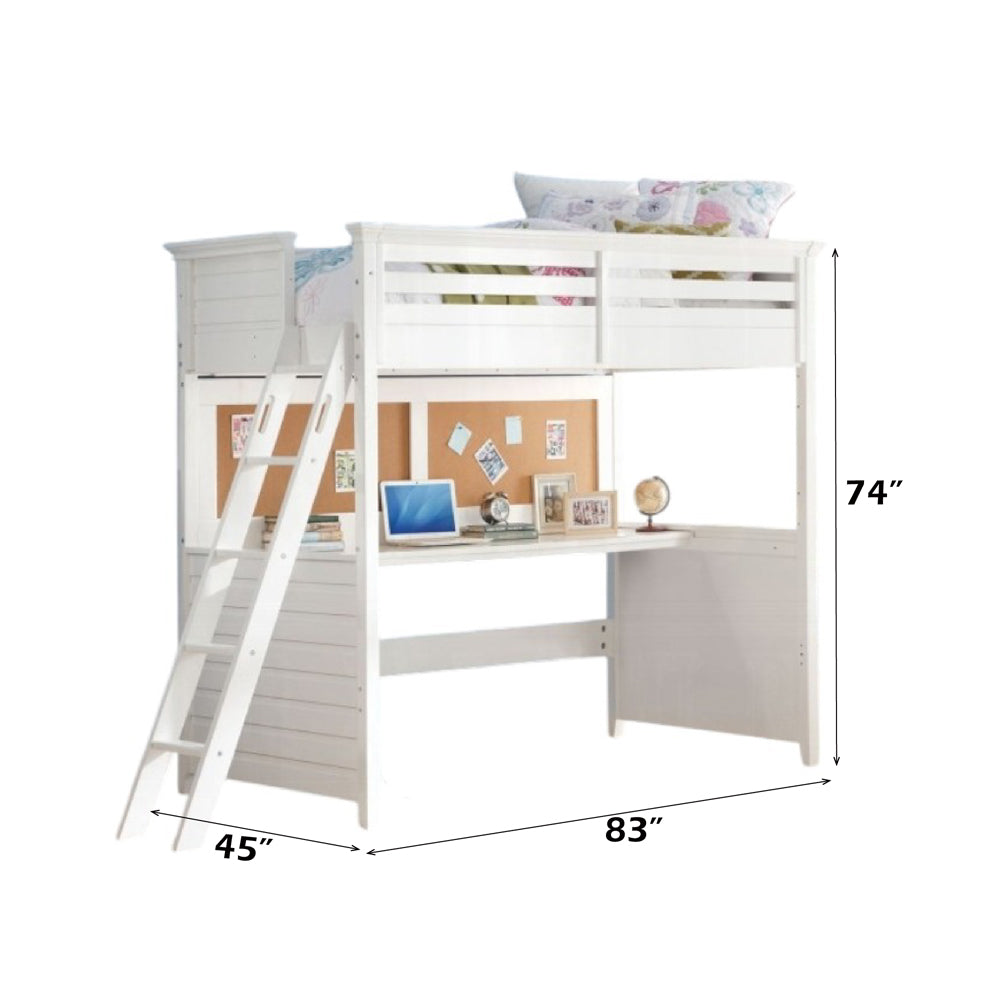 Lacey Twin Loft Bed W/Desk