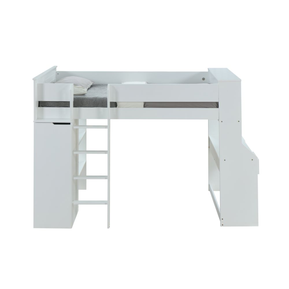 Ragna Twin Loft Bed W/Desk & Wardrobe