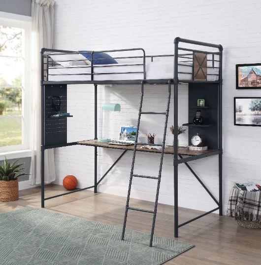 Cordelia Twin Loft Bed W/Desk
