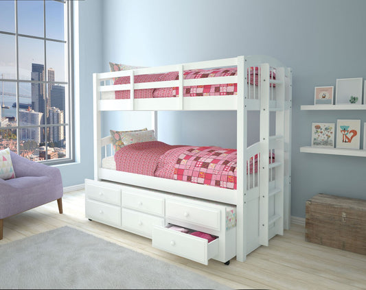 Micah Twin/Twin Bunk Bed W/Trundle & Storage