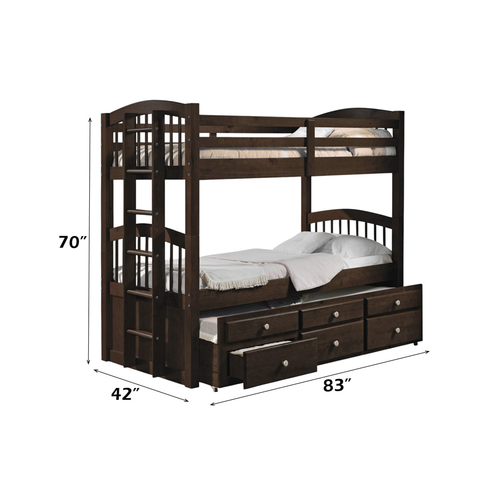 Micah Twin/Twin Bunk Bed W/Trundle & Storage
