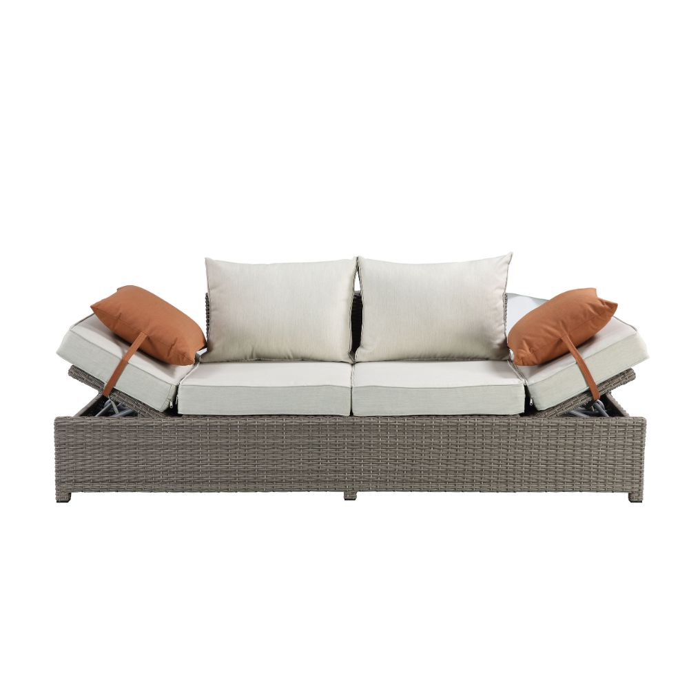 Salena Patio Sofa W/2 Pillows & Ottoman