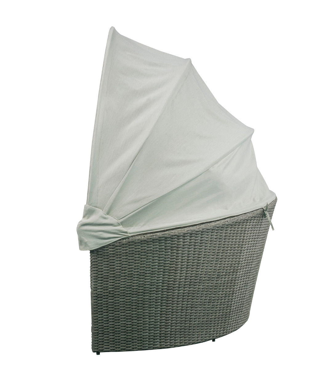 Salena Patio Canopy Sofa W/4 Pillows & Ottoman