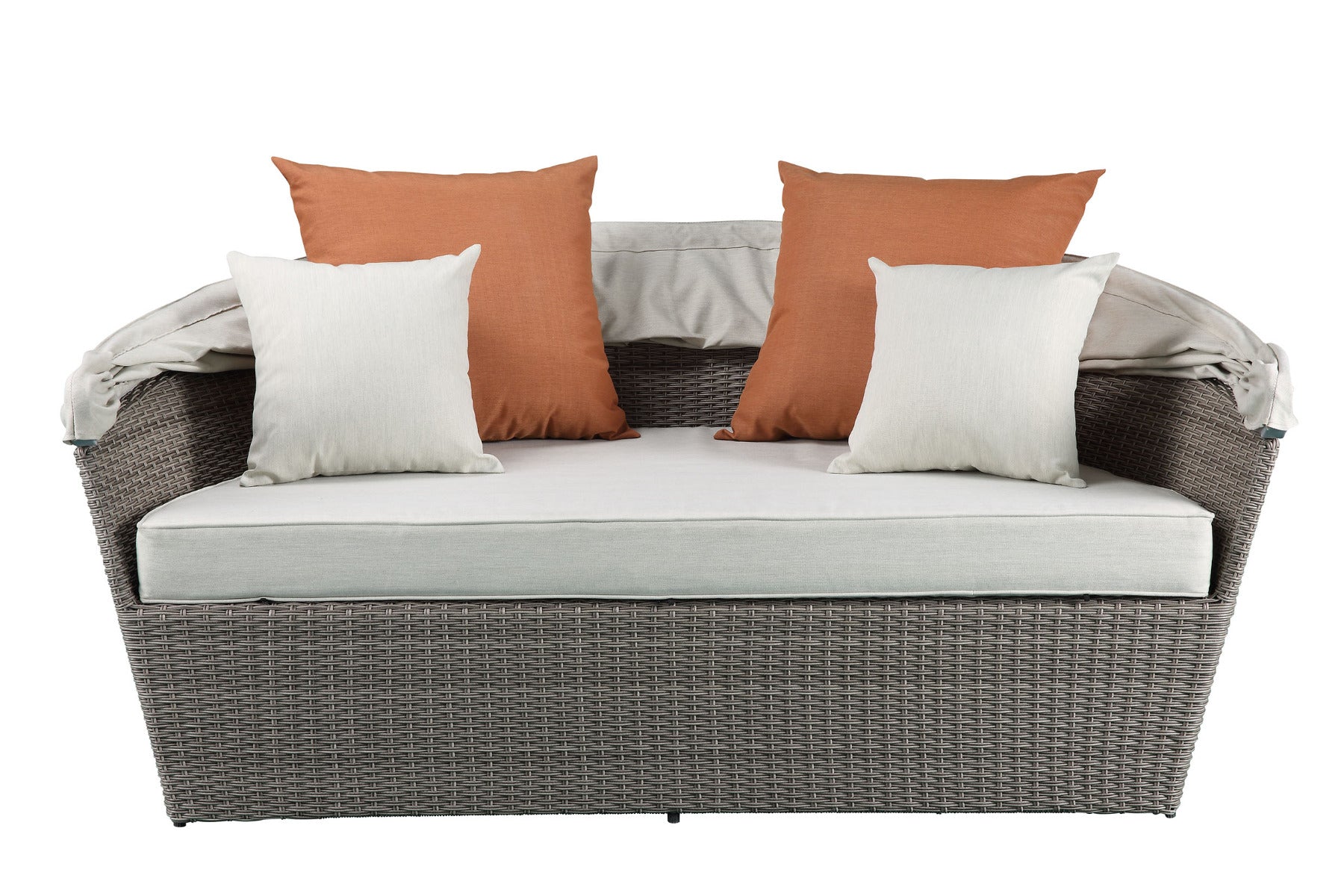 Salena Patio Canopy Sofa W/4 Pillows & Ottoman