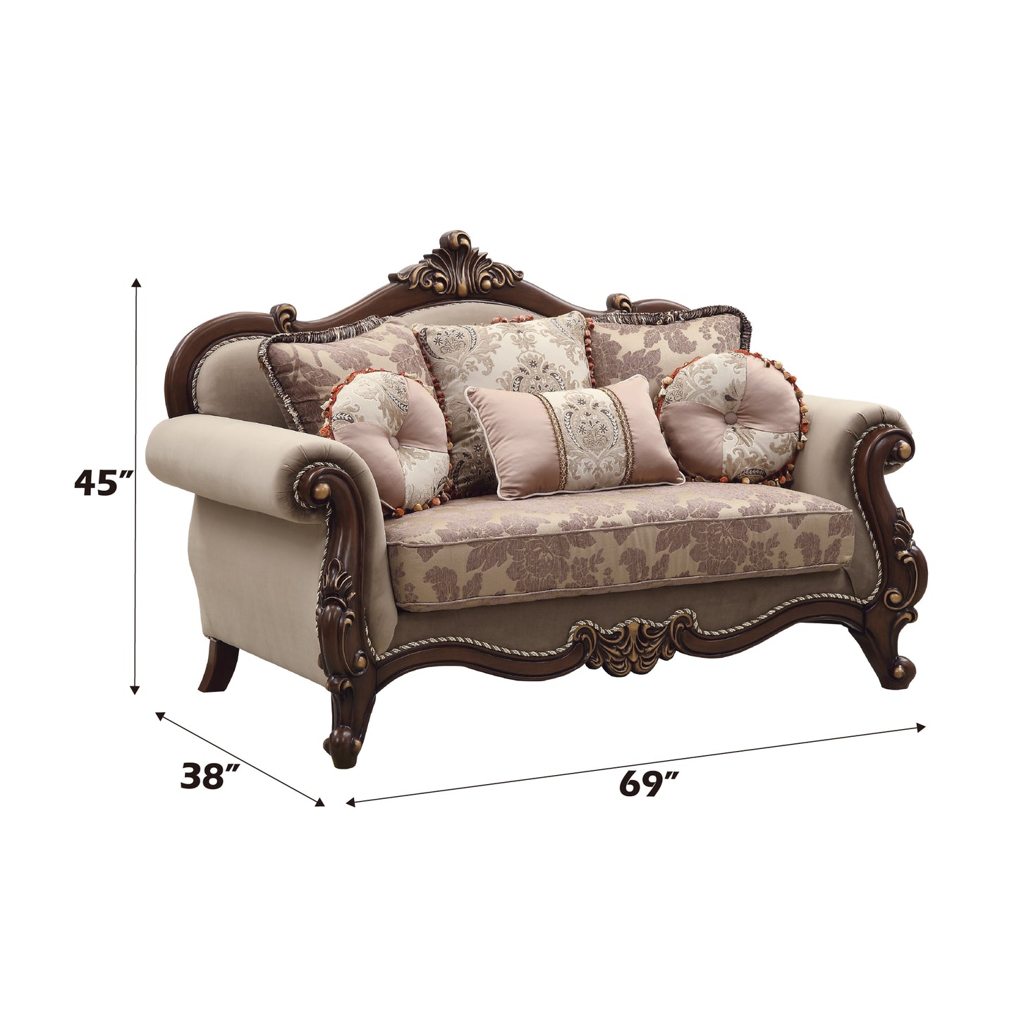 Mehadi Loveseat W/6 Pillows