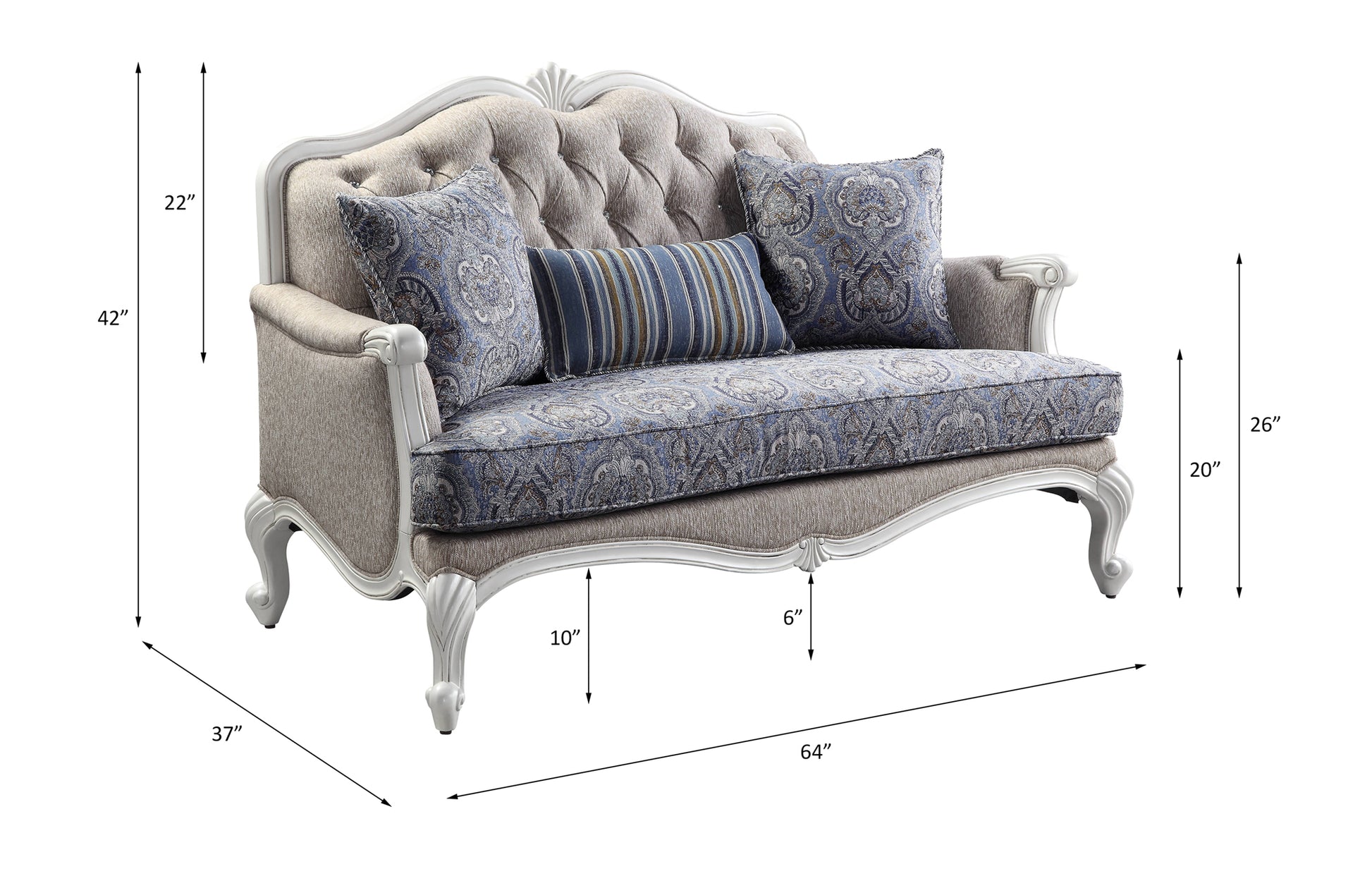 Ciddrenar Loveseat W/3 Pillows