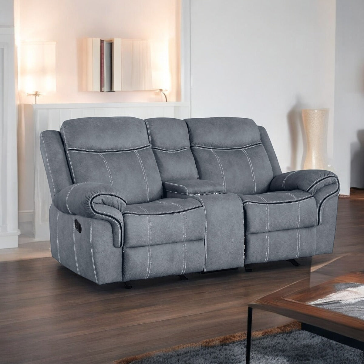 Zubaida Motion Loveseat & Console W/USB