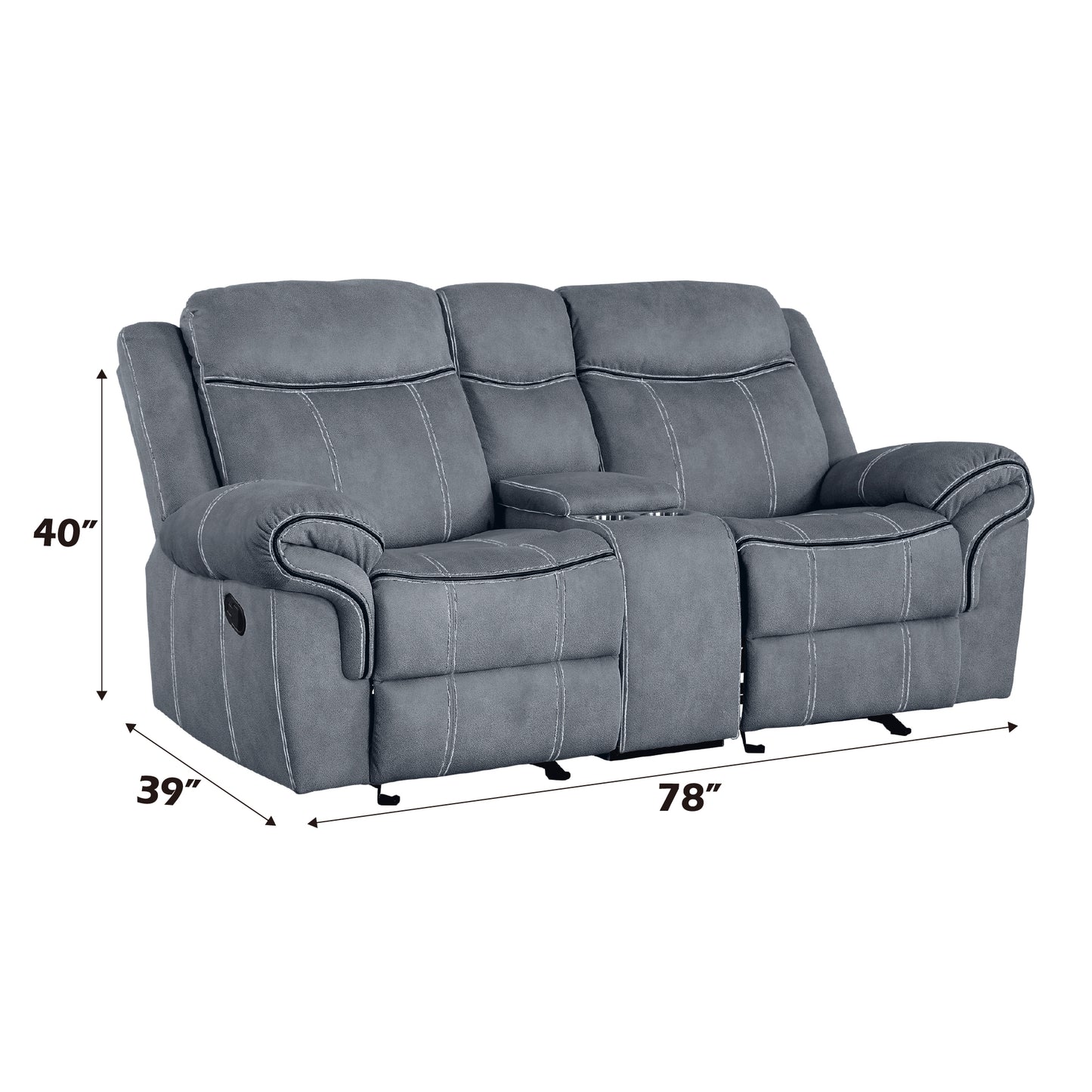 Zubaida Motion Loveseat & Console W/USB