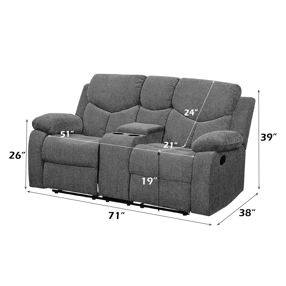Kalen Motion Loveseat W/Console