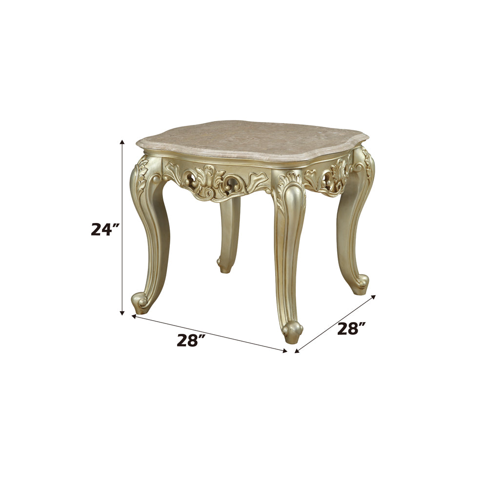 Gorsedd End Table W/Marble Top