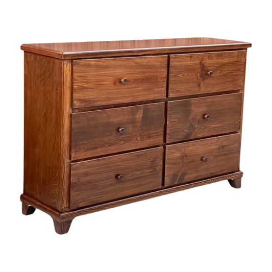 Solid Wood 6 Drawer Dresser