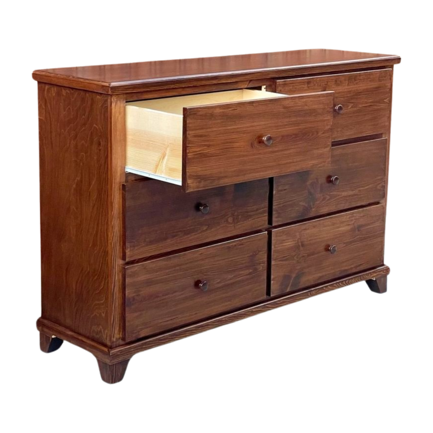 Solid Wood 6 Drawer Dresser