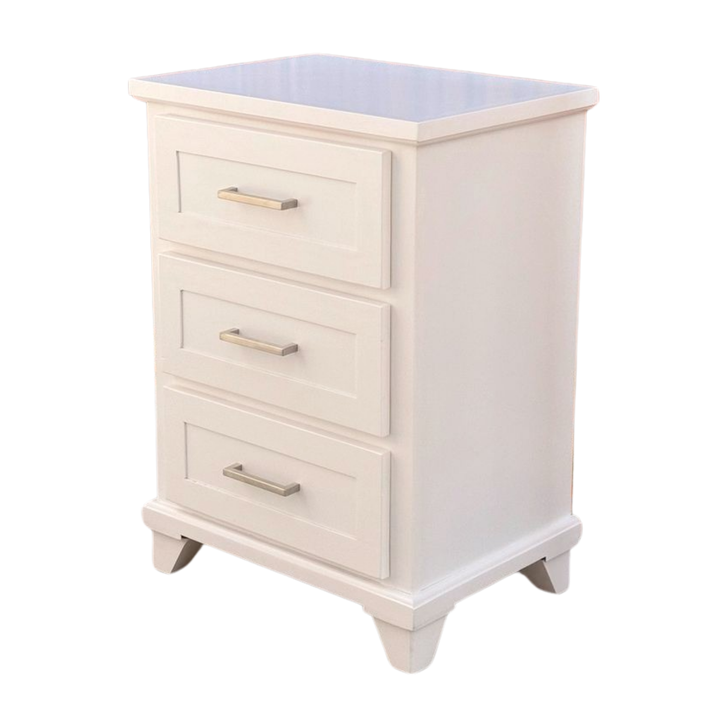 Solid Wood 3 Drawer Nightstand