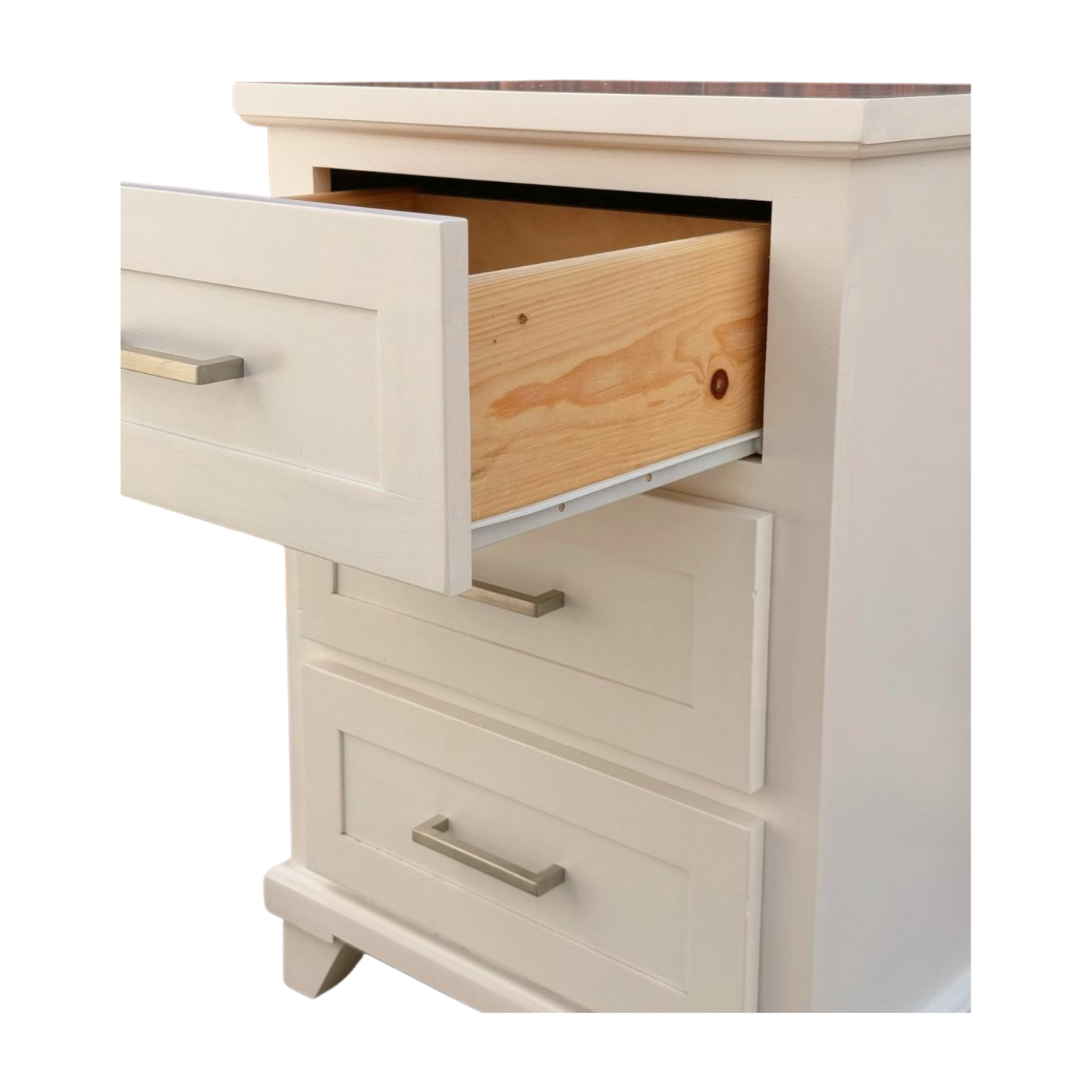Solid Wood 3 Drawer Nightstand