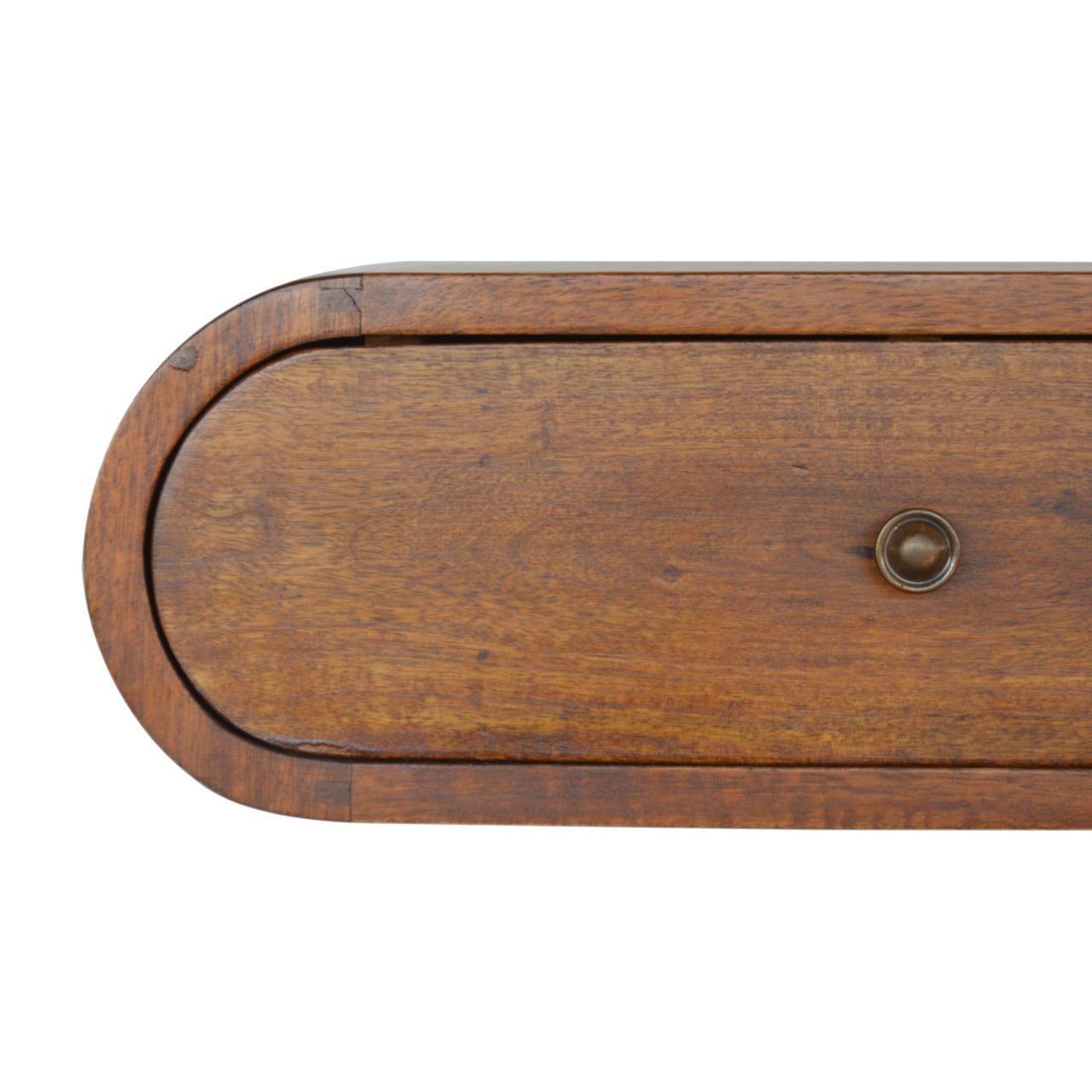 Wall Mounted Round Chestnut nightstand
